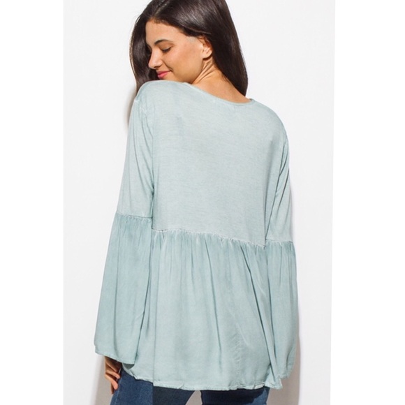 Last Large Sage Boho Top - Picture 3 of 5